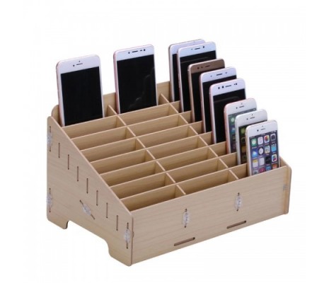 Telefon Yedek Parça Ahşap Organizer (24'lü model)