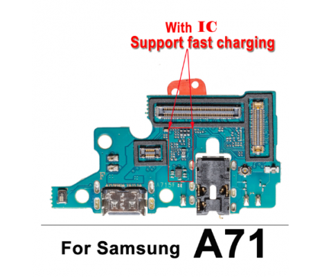 Samsung Galaxy A71 Şarj ve Kulaklık Soketi Mikrofon Bordu