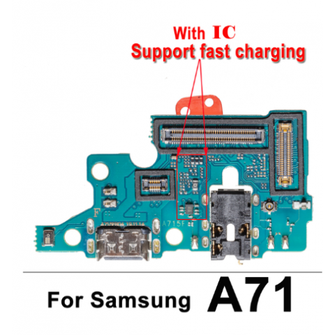 Samsung Galaxy A71 Şarj ve Kulaklık Soketi Mikrofon Bordu