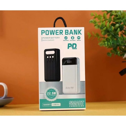 PD 22.5W 30000 Mah Ledli PowerBank Gerçek Pil Kapasitesi
