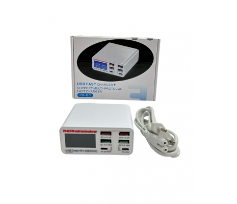 Profesyonel 6 giriş usb charger pd girişli