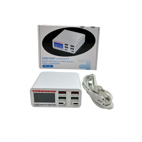 Profesyonel 6 giriş usb charger pd girişli