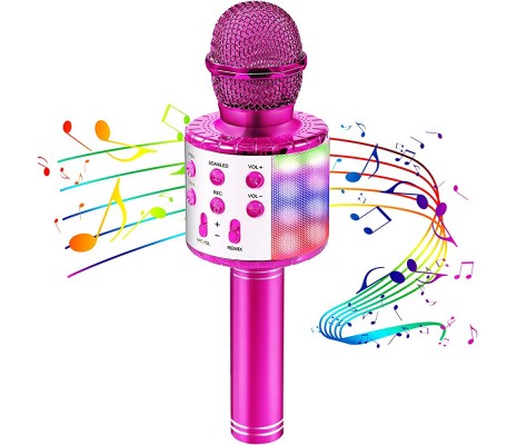 Bluetooth Karaoke Mikrofonu Roze