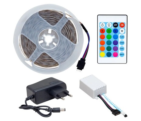 RGB Şerit Led Silikonsuz Animasyonlu 5 Metre Led