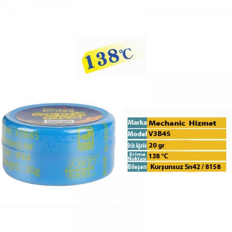 Mechanic Krem Lehim Sıvı Lehim 138° 20gr