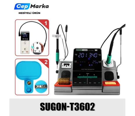 Sugon T3602 havya istasyonu 1s hızlı ısıtma 300W güç C115 lehim makinesi